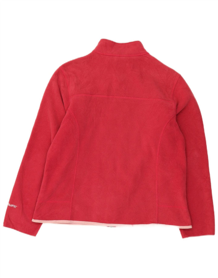 L.L.Bean Womens Oversized Fleece Jacket UK 10 Small Red Polyester