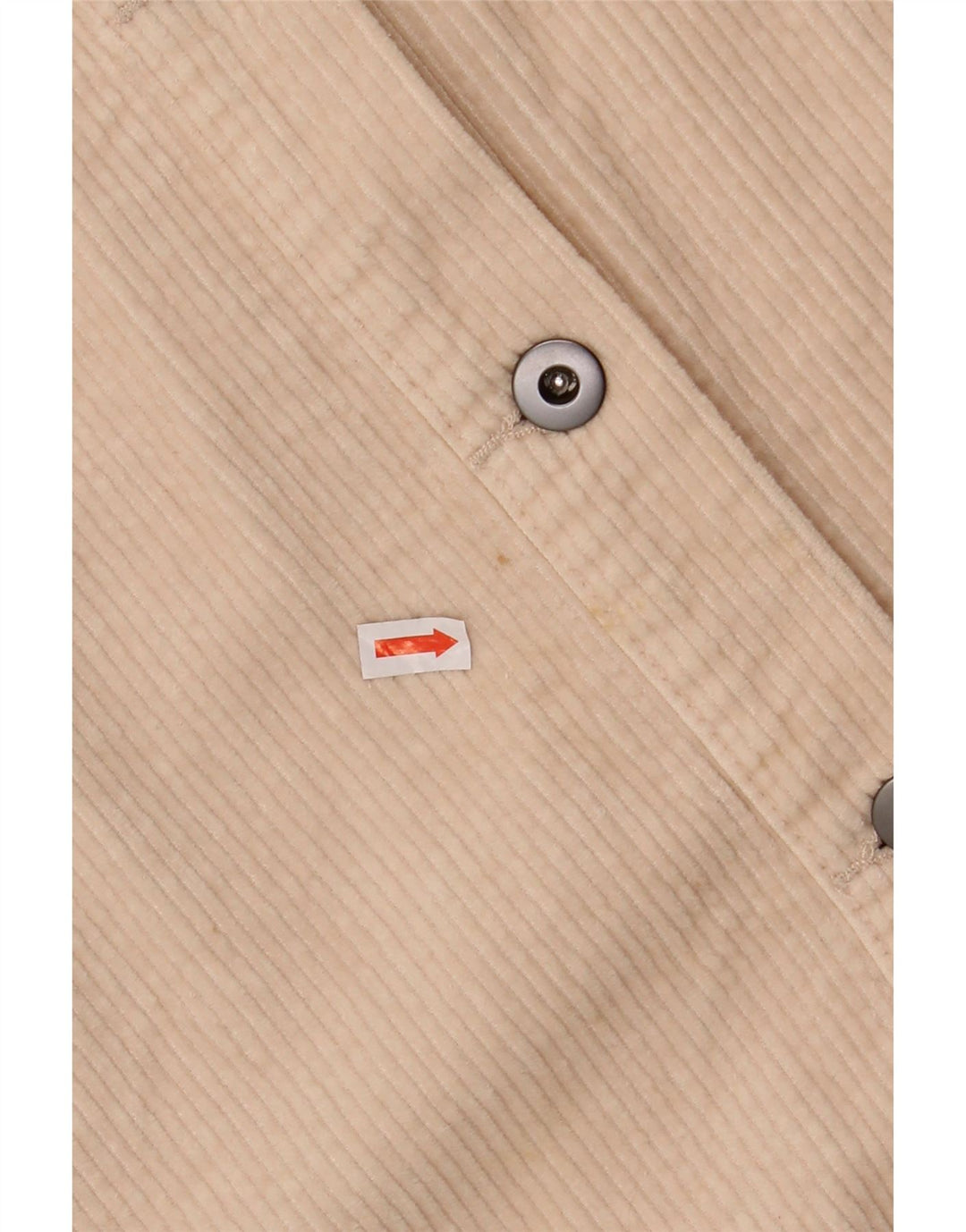 ZARA Womens Oversized Corduroy Shirt UK 14 Medium Off White Cotton