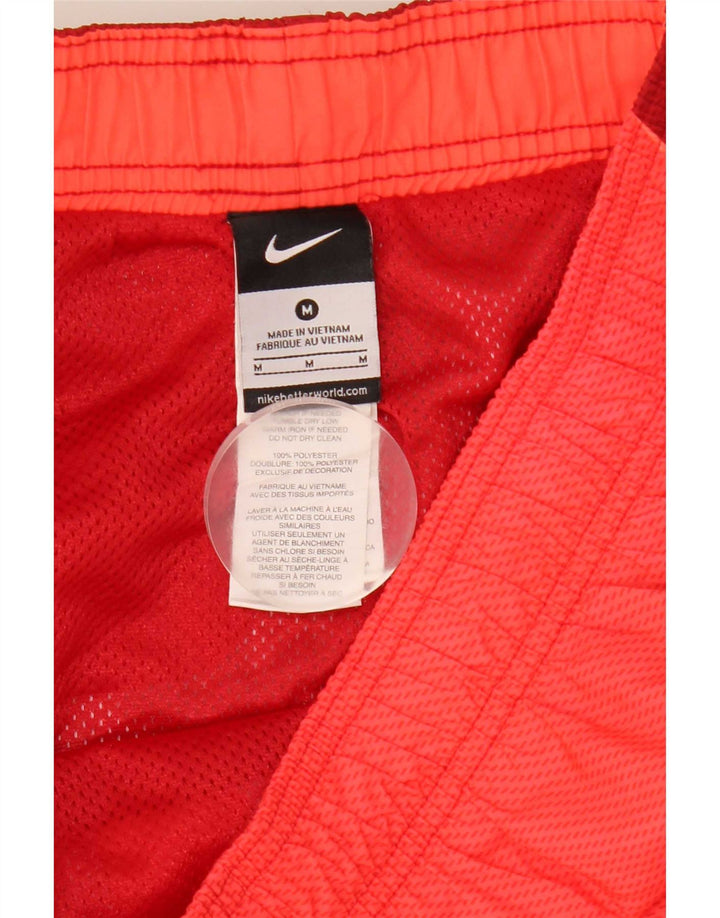 Nike Mens Graphic Swimming Shorts Medium  Red Colourblock Polyester