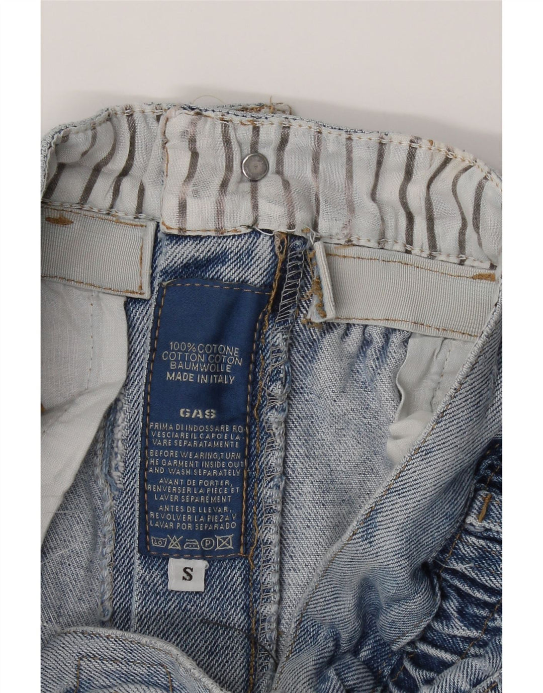 GAS Womens Tapered Jeans Small W27 L28 Blue Cotton Vintage Gas and Second-Hand Gas from Messina Hembry 