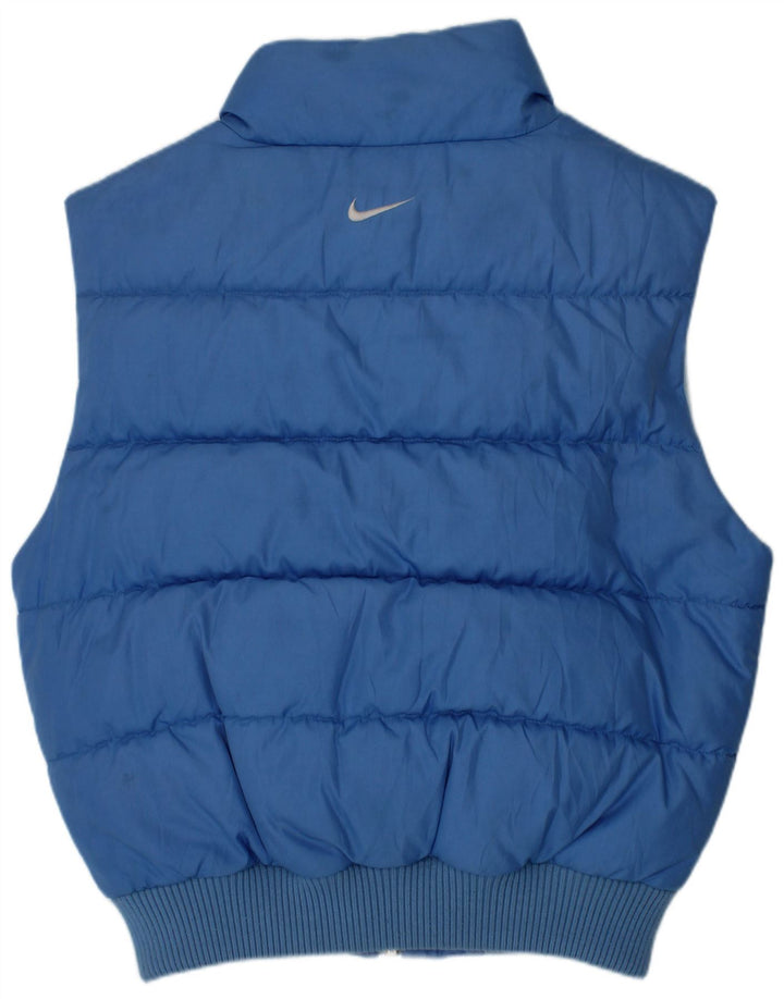 Nike Girls Padded Gilet 8-9 Years Small Blue Polyester