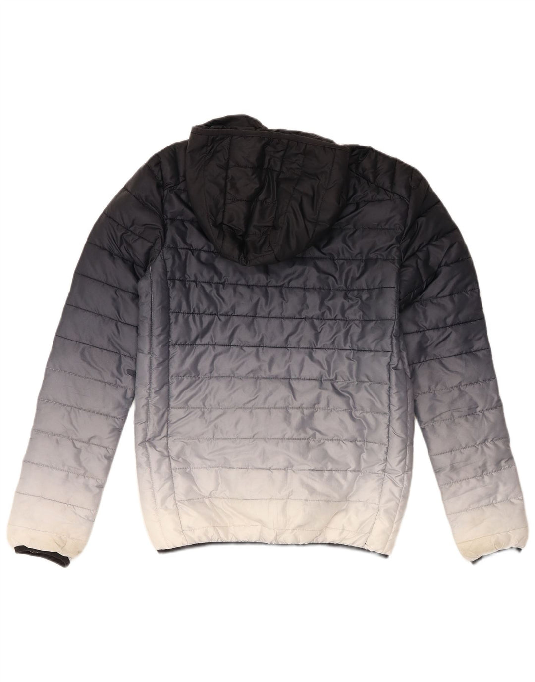 ELLESSE Mens Hooded Padded Jacket UK 34 XS Navy Blue Colourblock Polyester