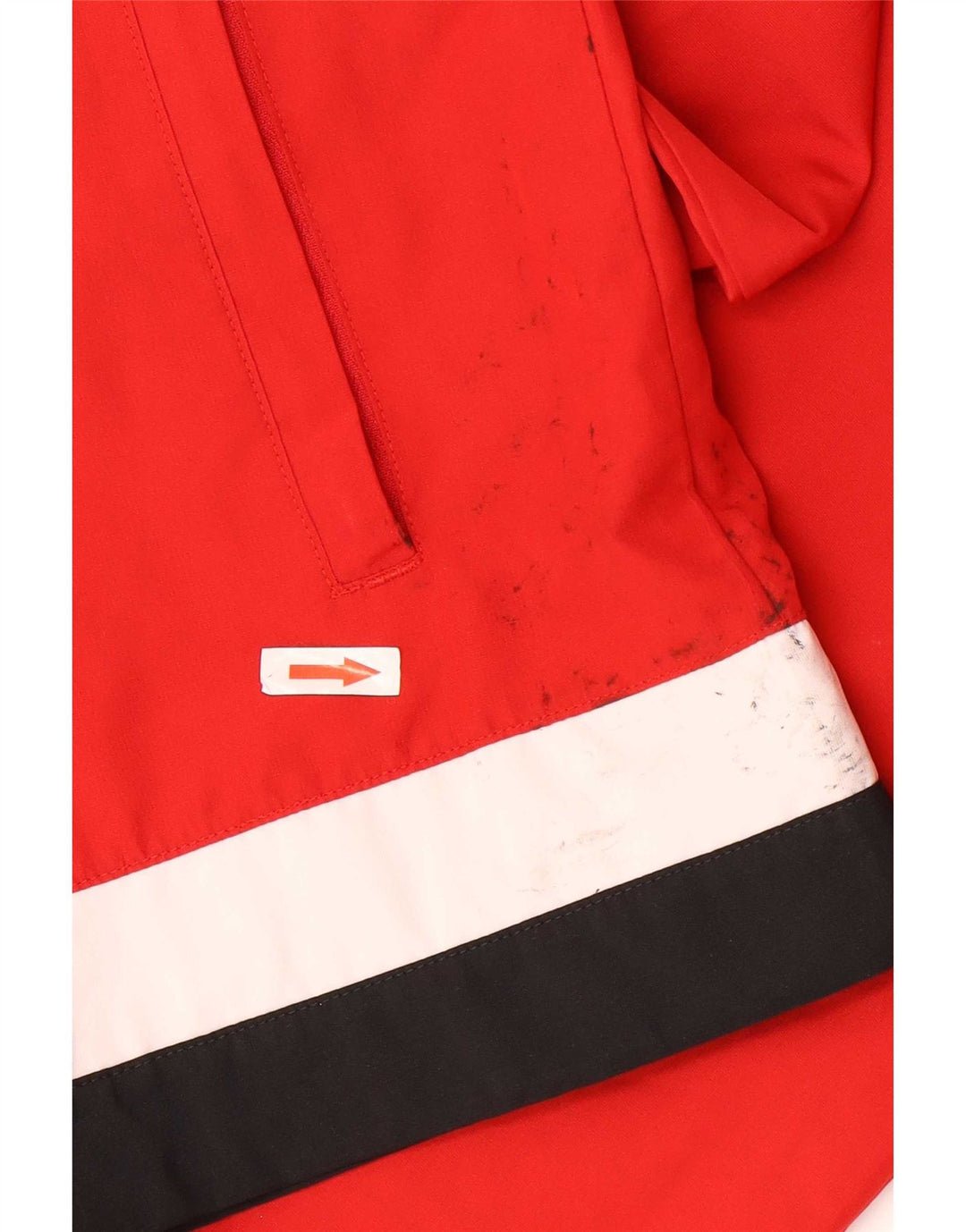 Adidas Mens TSV Loccum Tracksuit Top Jacket Small Red Colourblock Polyester