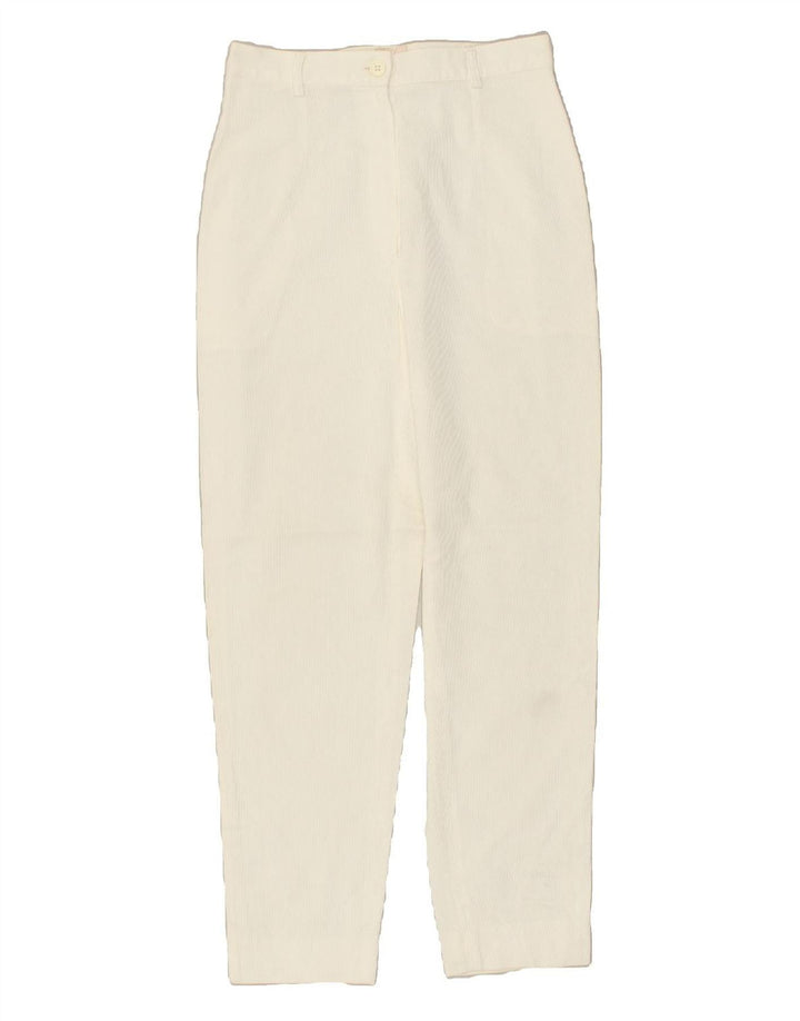 TOUCHE Womens Tapered Casual Trousers IT 44 Medium W28 L29  White | Vintage Touche | Thrift | Second-Hand Touche | Used Clothing | Messina Hembry 