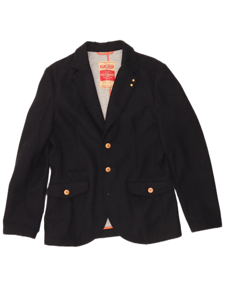 EDC Mens 2 Button Blazer Jacket UK 40 Large Black Polyester