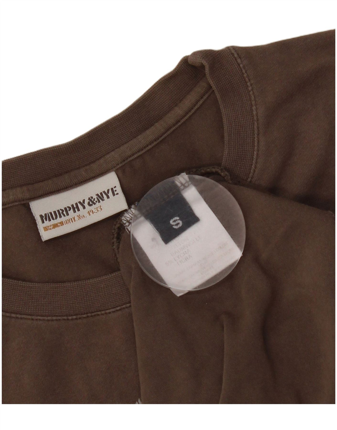 Murphy & Nye Womens Graphic Top Long Sleeve UK 8 Small Brown Cotton