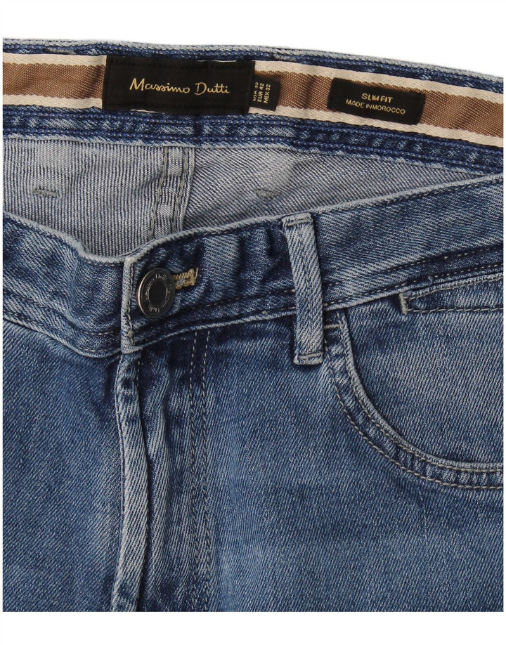Massimo Dutti Mens Slim Jeans EU 42 Large W32 L30 Blue