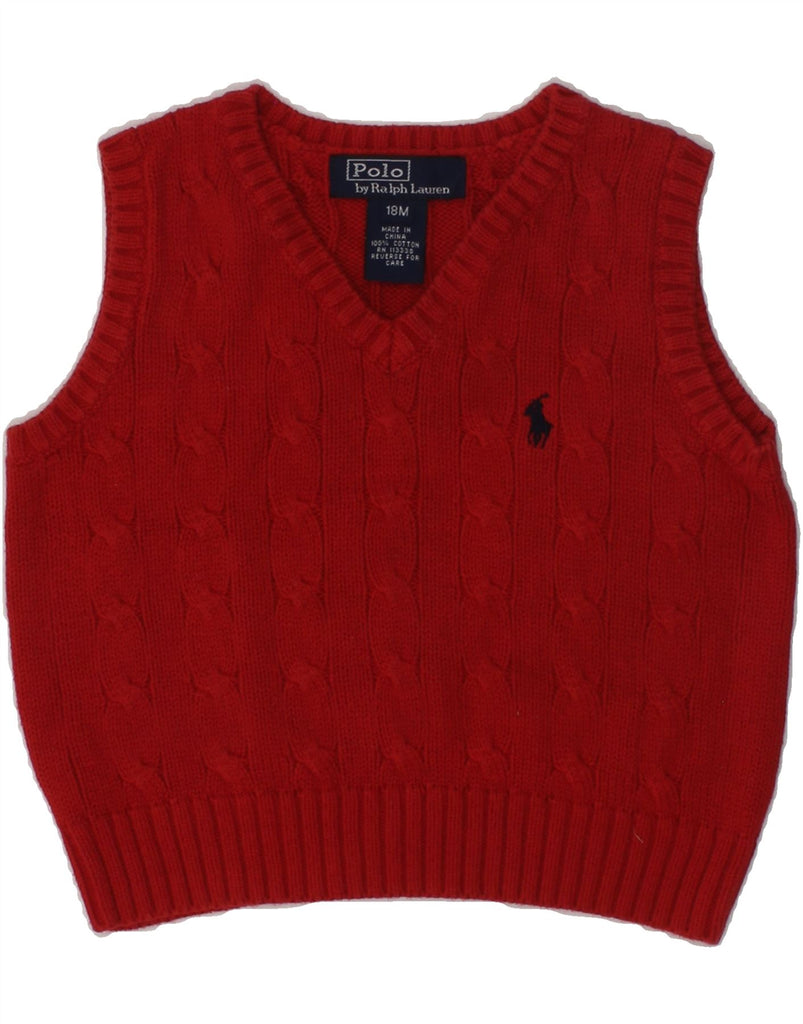 POLO RALPH LAUREN Baby Boys Vest Tank Top 12-18 Months Red Cotton | Vintage Polo Ralph Lauren | Thrift | Second-Hand Polo Ralph Lauren | Used Clothing | Messina Hembry 