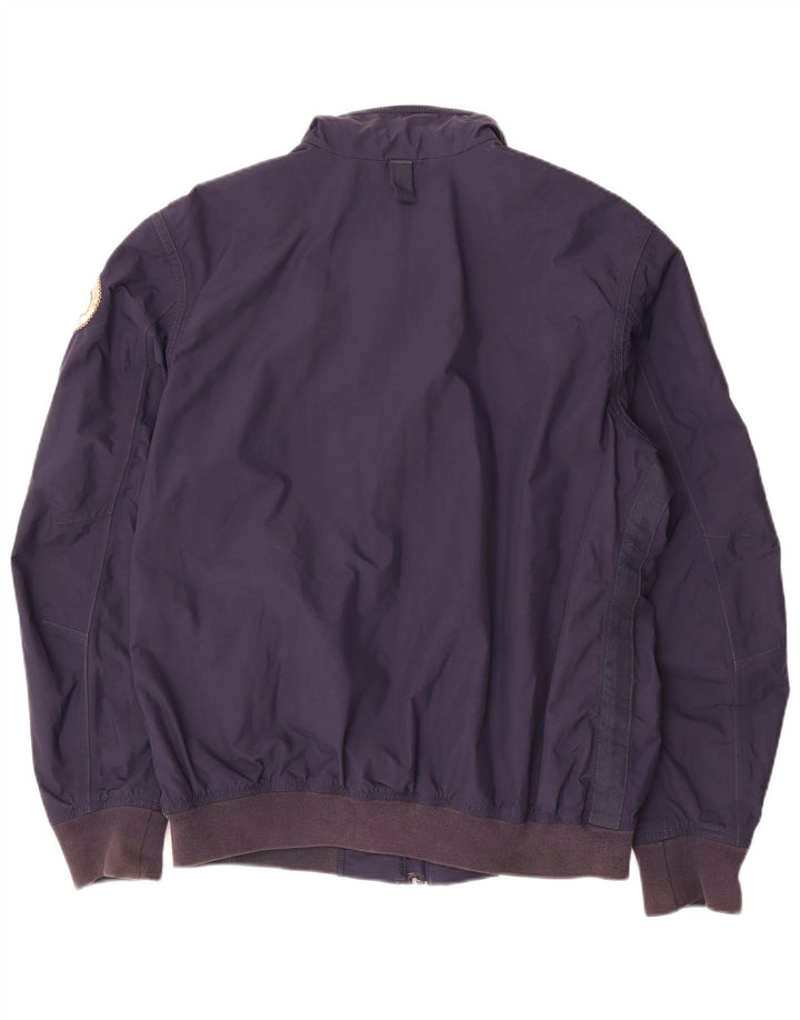 Napapijri Mens Bomber Jacket UK 42 XL Navy Blue Polyamide