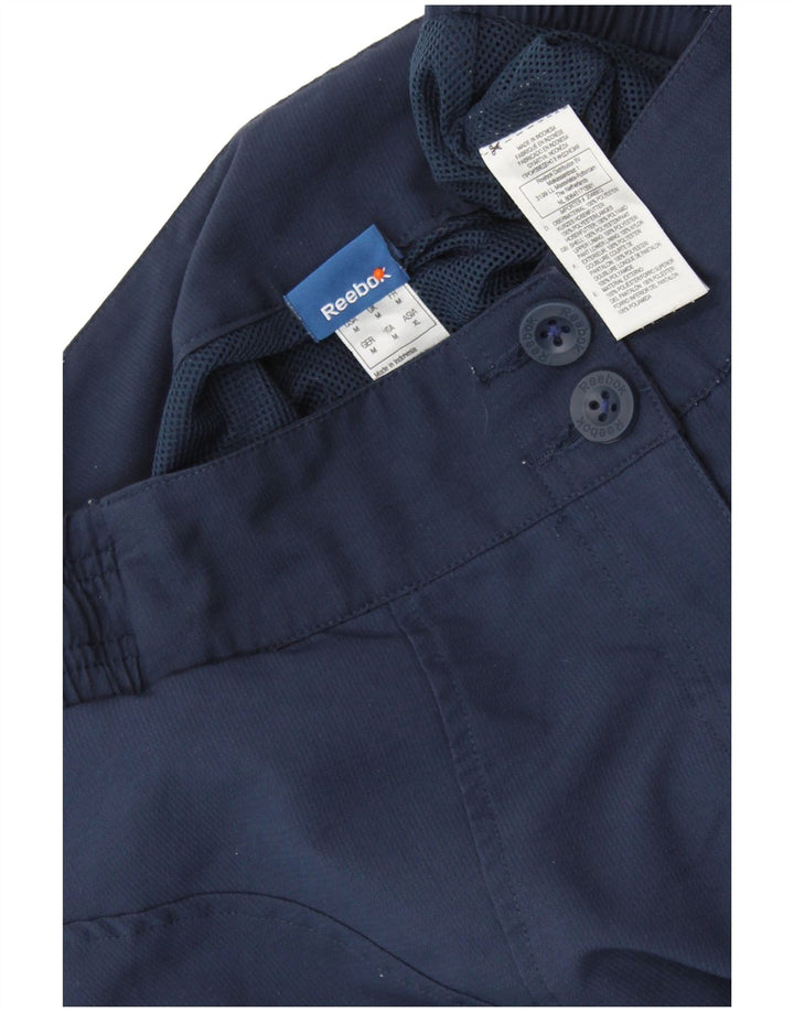 REEBOK Mens Straight Casual Trousers Medium W32 L28 Navy Blue Polyester