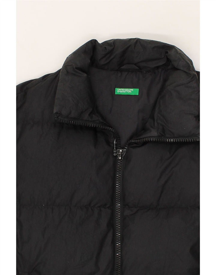 BENETTON Mens Padded Jacket UK 36 Small Black Polyamide Vintage Benetton and Second-Hand Benetton from Messina Hembry 