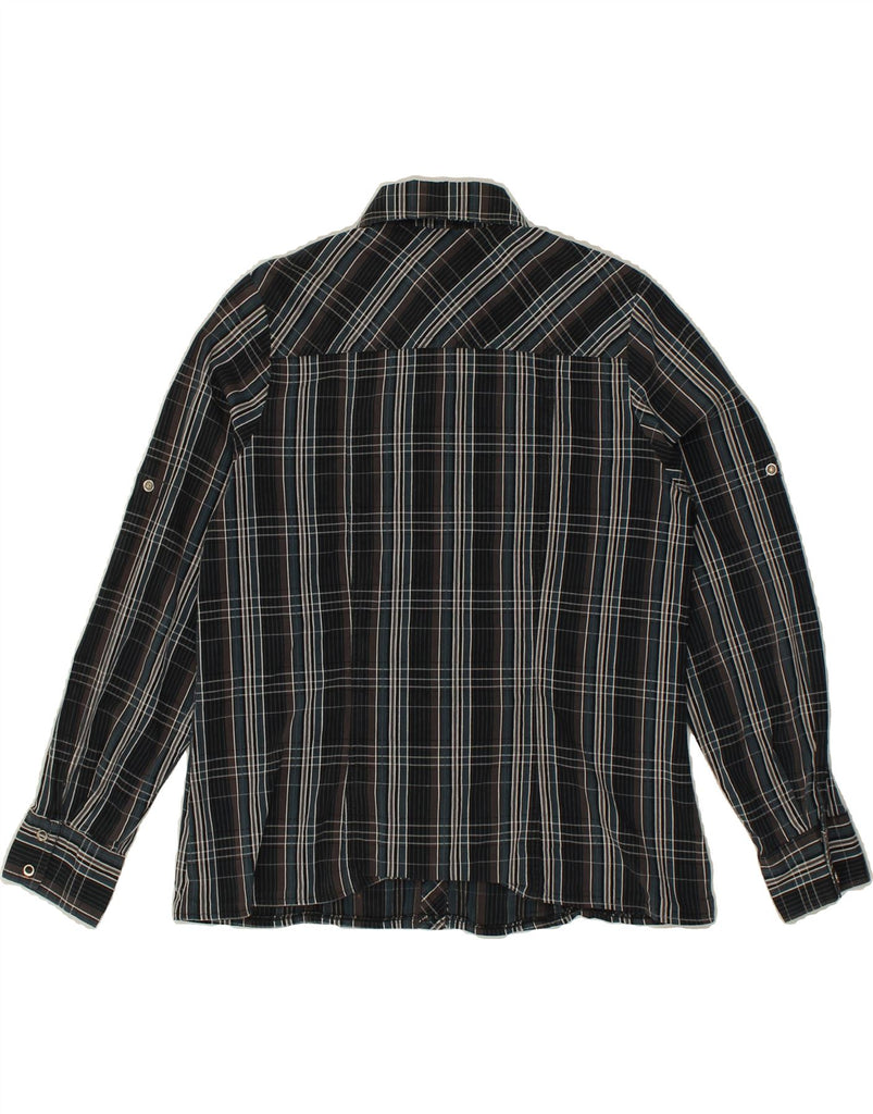 ETAM Womens Shirt EU 42 Large Black Check Vintage Etam and Second-Hand Etam from Messina Hembry 