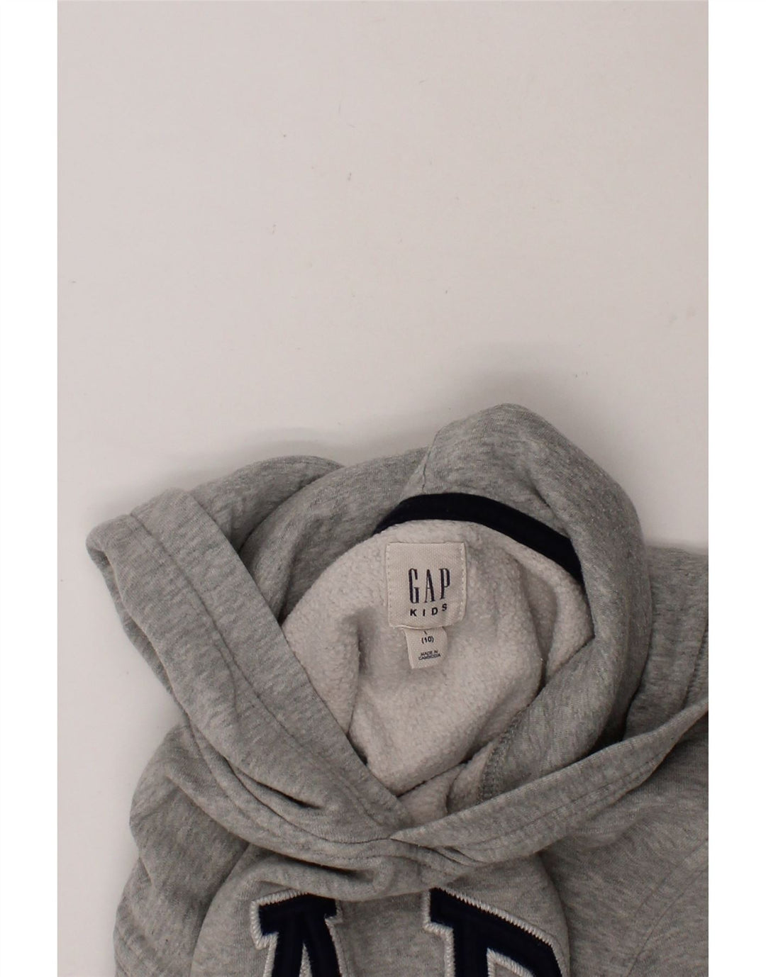 GAP Boys Graphic Hoodie Jumper 9-10 Years Large Grey Cotton Vintage Gap and Second-Hand Gap from Messina Hembry 