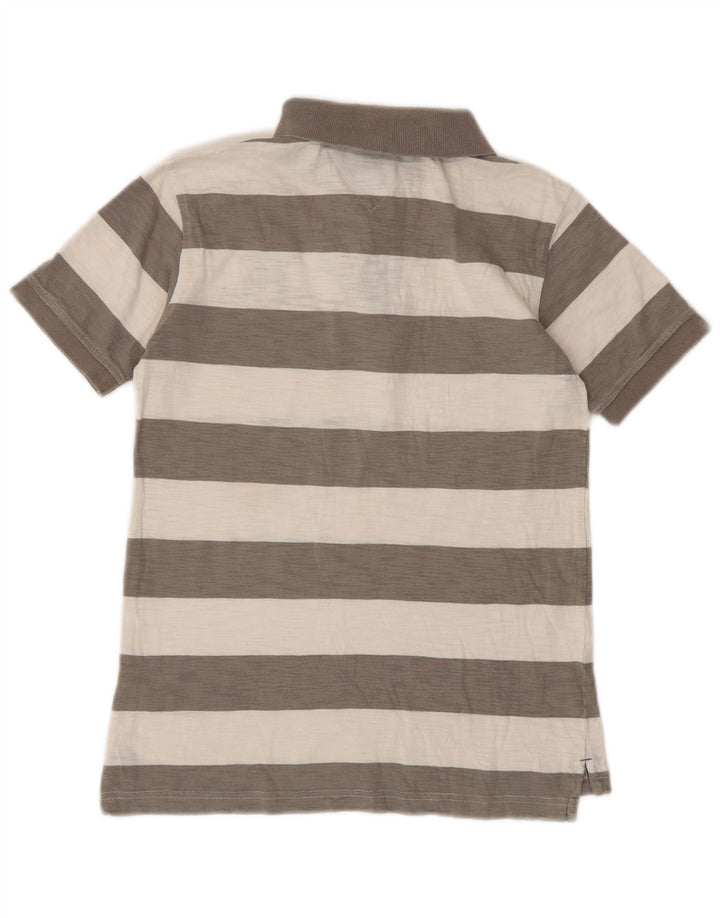 Tommy Hilfiger Boys Rugby Polo Shirt 12-13 Years Medium Grey Striped