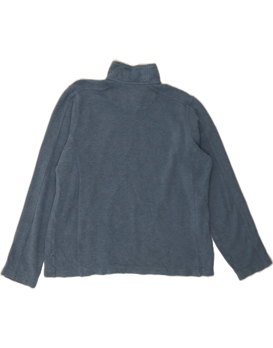 ORVIS Womens Zip Neck Sweatshirt Jumper UK 14 Medium Blue Cotton Vintage Orvis and Second-Hand Orvis from Messina Hembry 