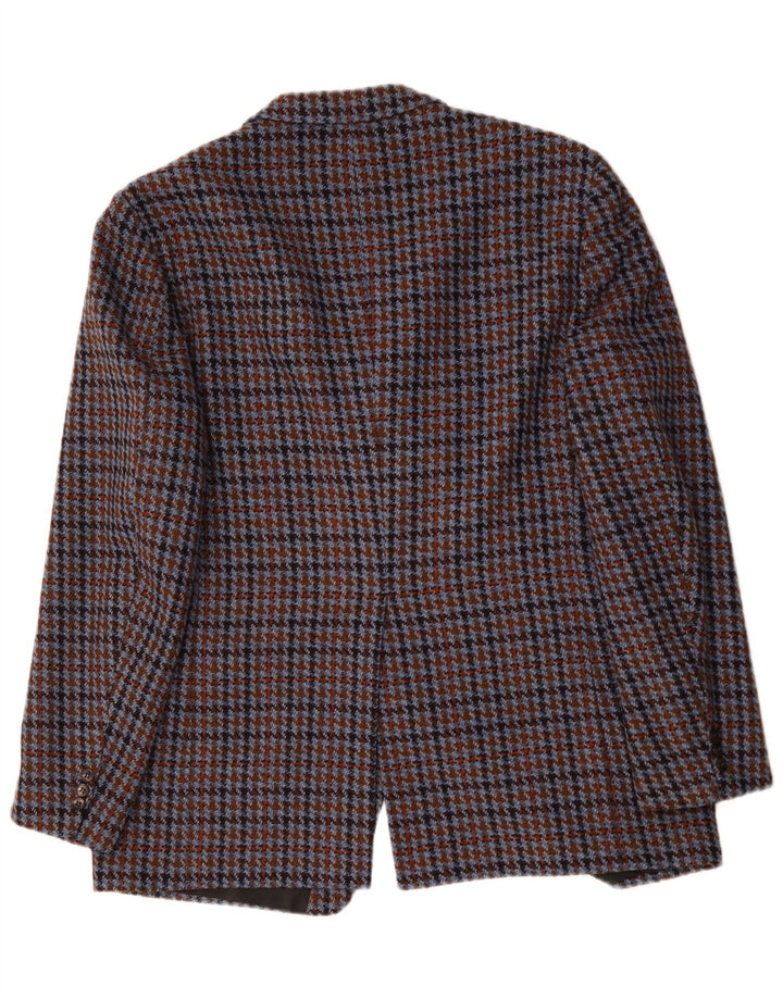 Breilling Mens 3 Button Blazer Jacket UK 40 Large Multicoloured Houndstooth