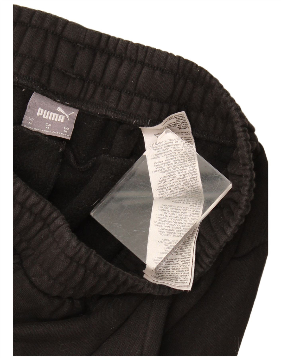 Puma Womens Tracksuit Trousers Joggers UK 12 Medium  Black Cotton