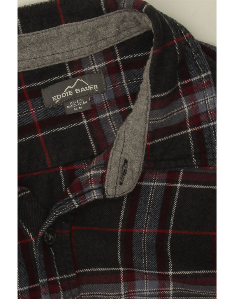 EDDIE BAUER Mens Flannel Shirt Medium Grey Check Cotton Vintage Eddie Bauer and Second-Hand Eddie Bauer from Messina Hembry 