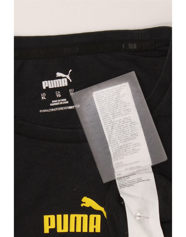 Puma Mens BVB Dortmund Graphic T-Shirt Top XL Black Cotton