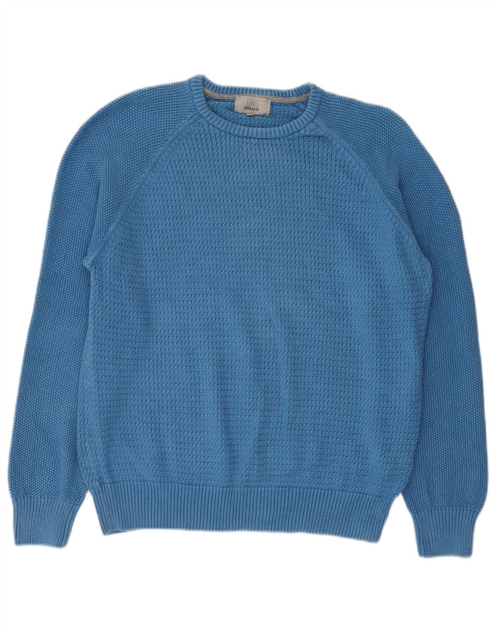 Marks & Spencer Mens Regular Fit Crew Neck Jumper Sweater Medium Blue