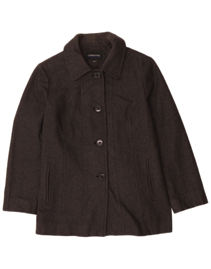 London Fog Womens Overcoat UK 18 XL Grey Wool