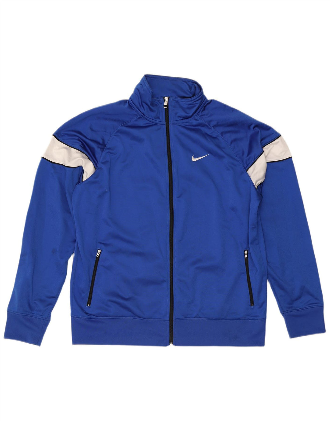 Nike Mens Tracksuit Top Jacket XL Blue Colourblock Polyester