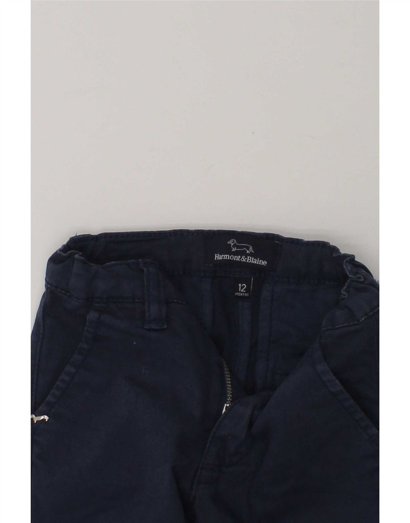 HARMONT & BLAINE Boys Slim Chino Trousers 11-12 Years W18 L11  Navy Blue Vintage Harmont & Blaine and Second-Hand Harmont & Blaine from Messina Hembry 