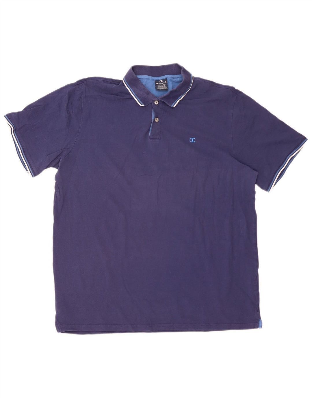 CHAMPION Mens Polo Shirt 4XL Navy Blue Cotton