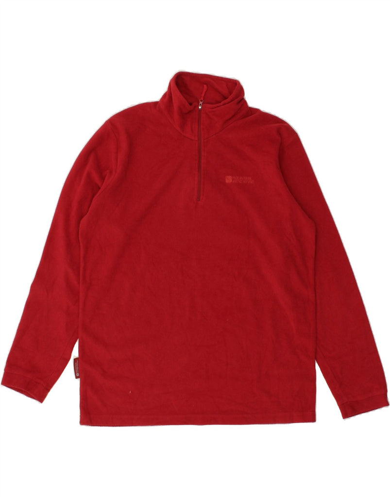 MOUNTAIN WAREHOUSE Mens Zip Neck Fleece Jumper Medium Red Polyester | Vintage Mountain Warehouse | Thrift | Second-Hand Mountain Warehouse | Used Clothing | Messina Hembry 