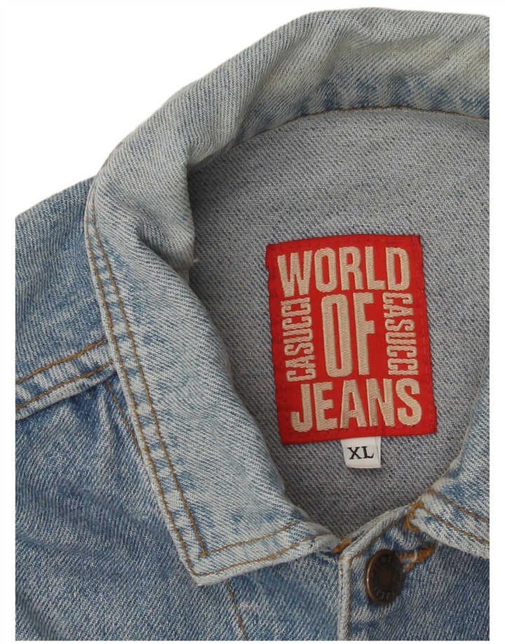 CASSUCI Mens Denim Jacket UK 42 XL Blue Cotton