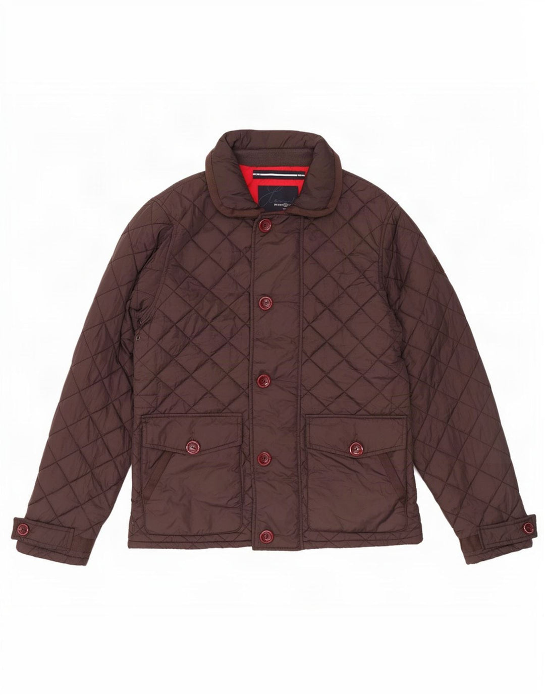 Henri Lloyd Mens Quilted Jacket UK 38 Medium Brown Polyamide