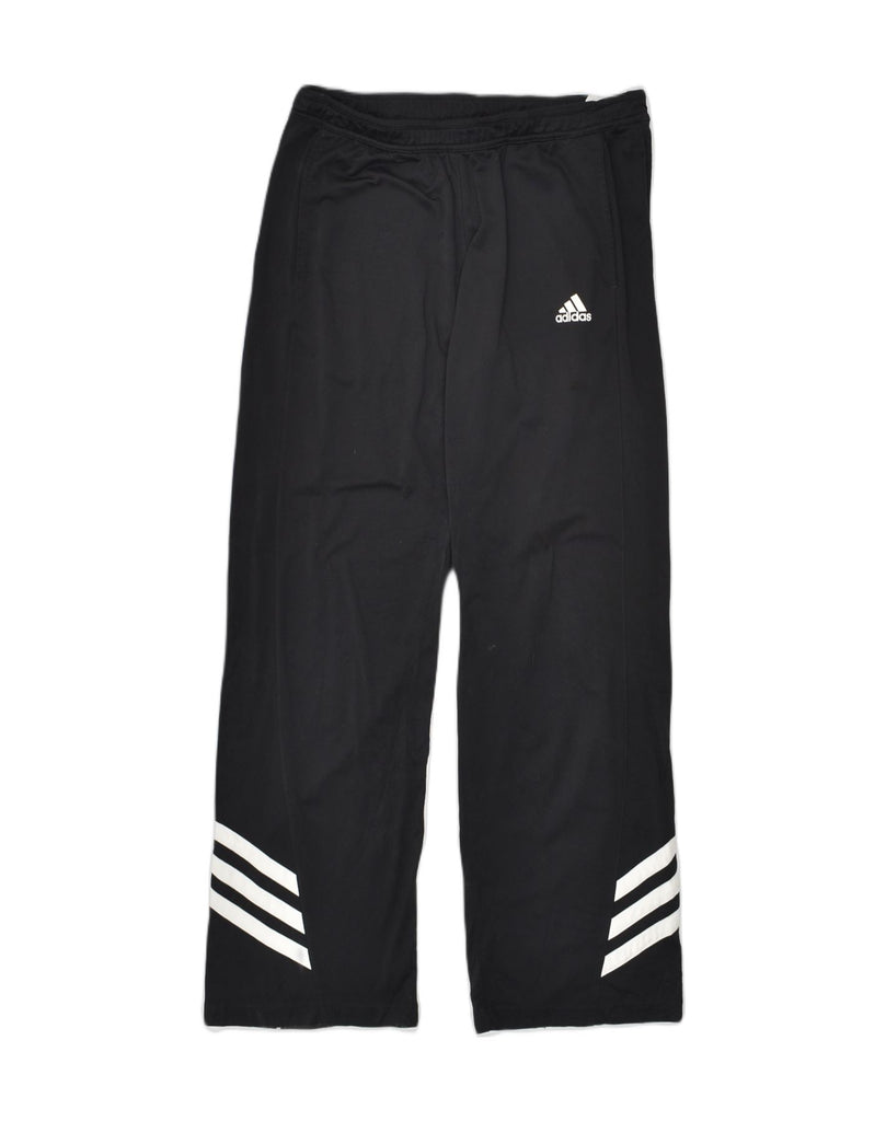 ADIDAS Womens Tracksuit Trousers UK 14 Medium Black Polyester | Vintage Adidas | Thrift | Second-Hand Adidas | Used Clothing | Messina Hembry 