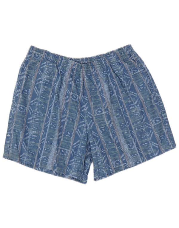 Belfe & Belfe Mens Swimming Shorts IT 52 XL  Blue Geometric Nylon