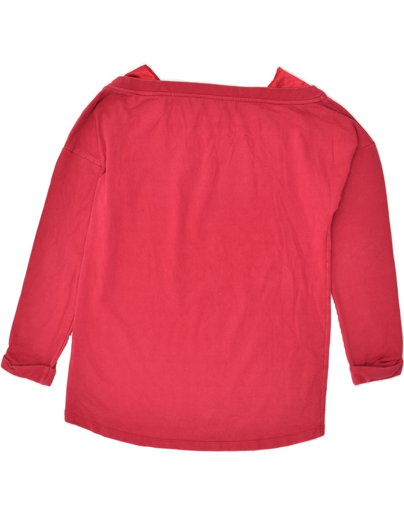 LIU JO Womens Graphic Top Long Sleeve UK 14 Medium Pink Cotton | Vintage Liu Jo | Thrift | Second-Hand Liu Jo | Used Clothing | Messina Hembry 