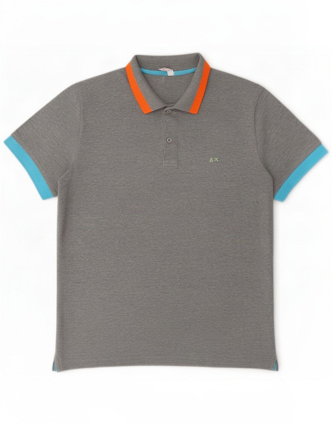 Sun68 Mens Polo Shirt Medium Grey Cotton