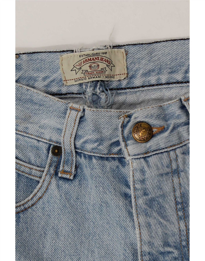 Armani Womens Denim Skirt W26 Small Blue