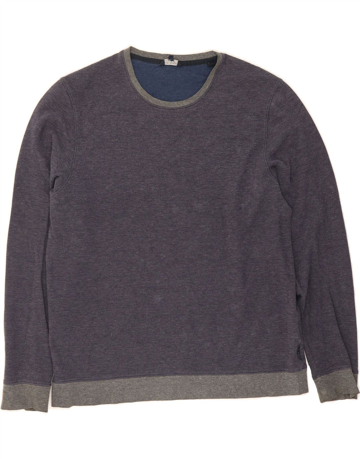 TED BAKER Mens Top Long Sleeve Size 5 XL Blue Cotton Vintage Ted Baker and Second-Hand Ted Baker from Messina Hembry 