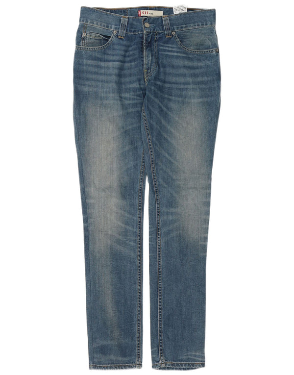Levi's Womens 511 Slim Jeans W32 L34 Blue Cotton