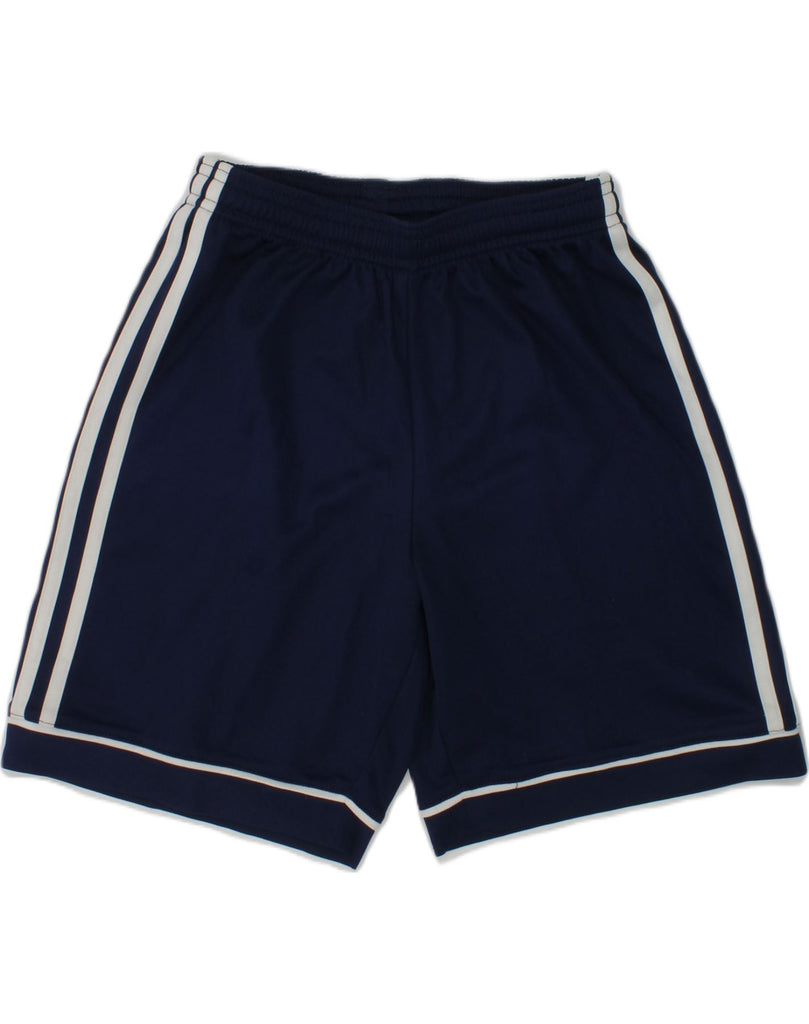 ADIDAS Boys Climalite Sport Shorts 11-12 Years Navy Blue Polyester | Vintage Adidas | Thrift | Second-Hand Adidas | Used Clothing | Messina Hembry 