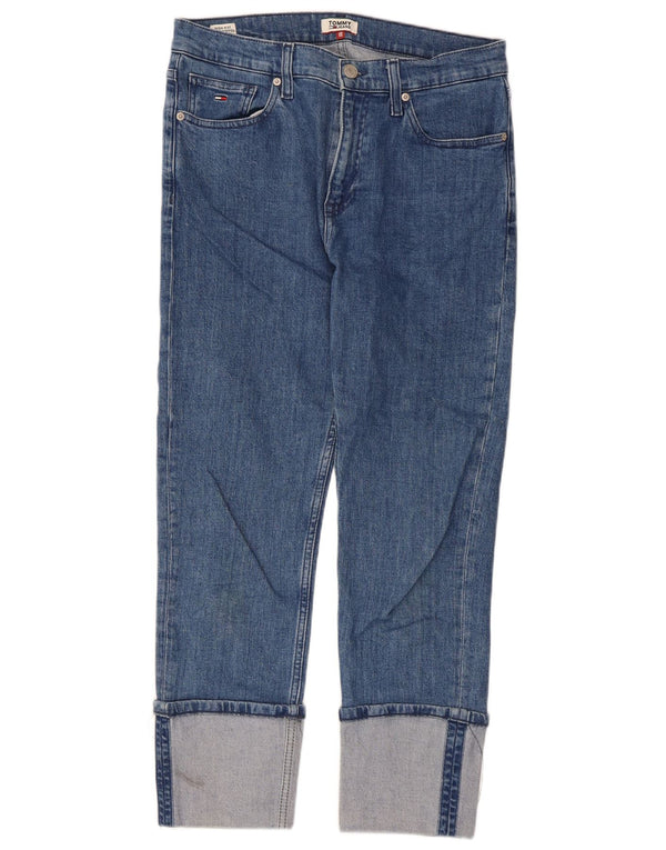 Tommy Hilfiger Womens Izzy High Rise Slim Cropped Jeans W30 L30 Blue Cotton
