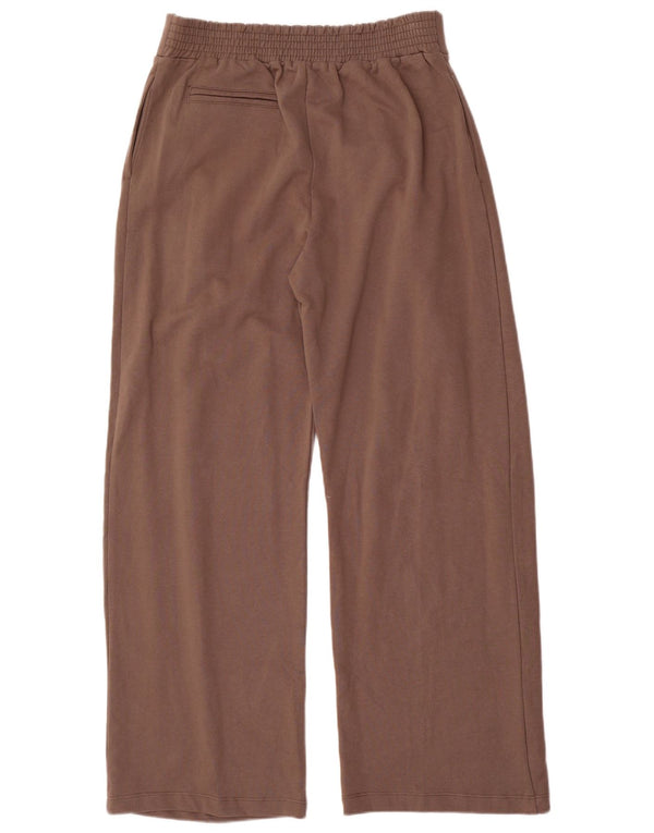 Zara Womens Tracksuit Trousers UK 16 Large Brown Cotton