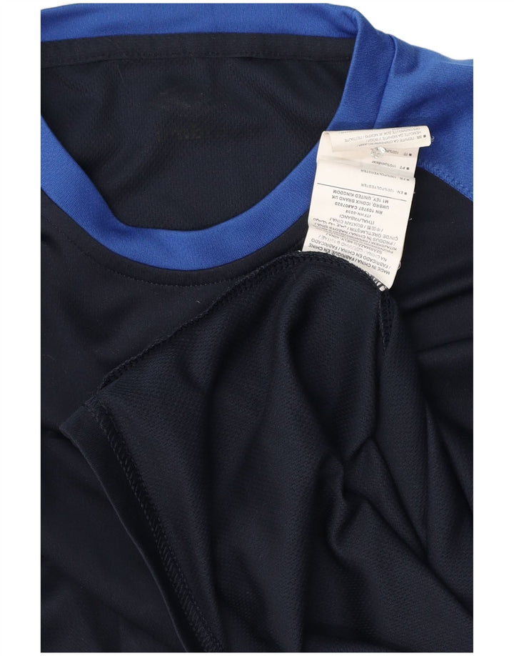 Umbro Mens T-Shirt Top Small Navy Blue Colourblock Polyester