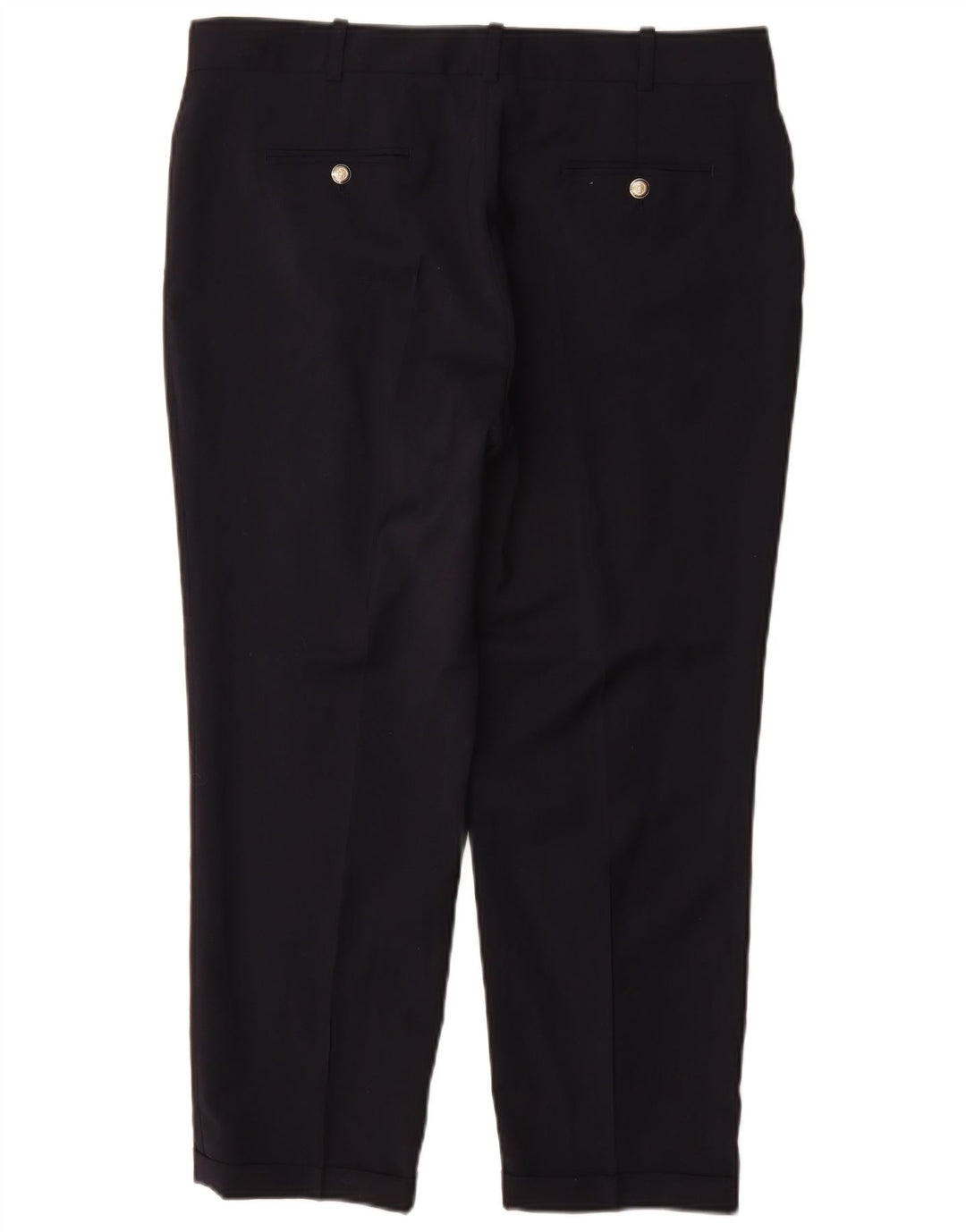 ZARA Womens Slim Suit Trousers XL W32 L26 Navy Blue Wool