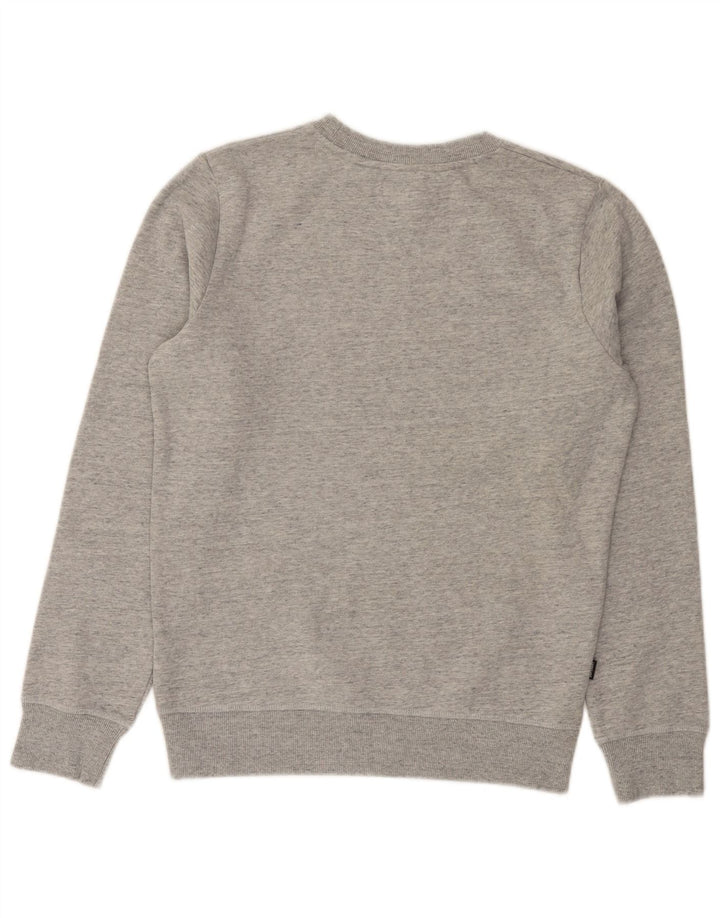 Superdry Mens Sweatshirt Jumper Medium Grey Flecked Cotton