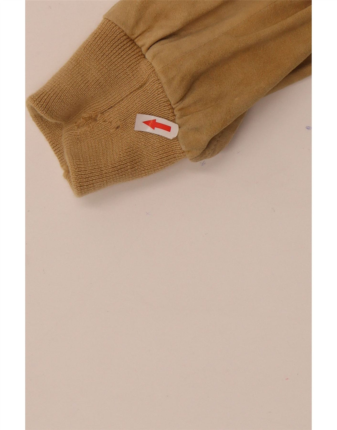 Vintage Mens Suede Bomber Jacket UK 38 Medium Beige