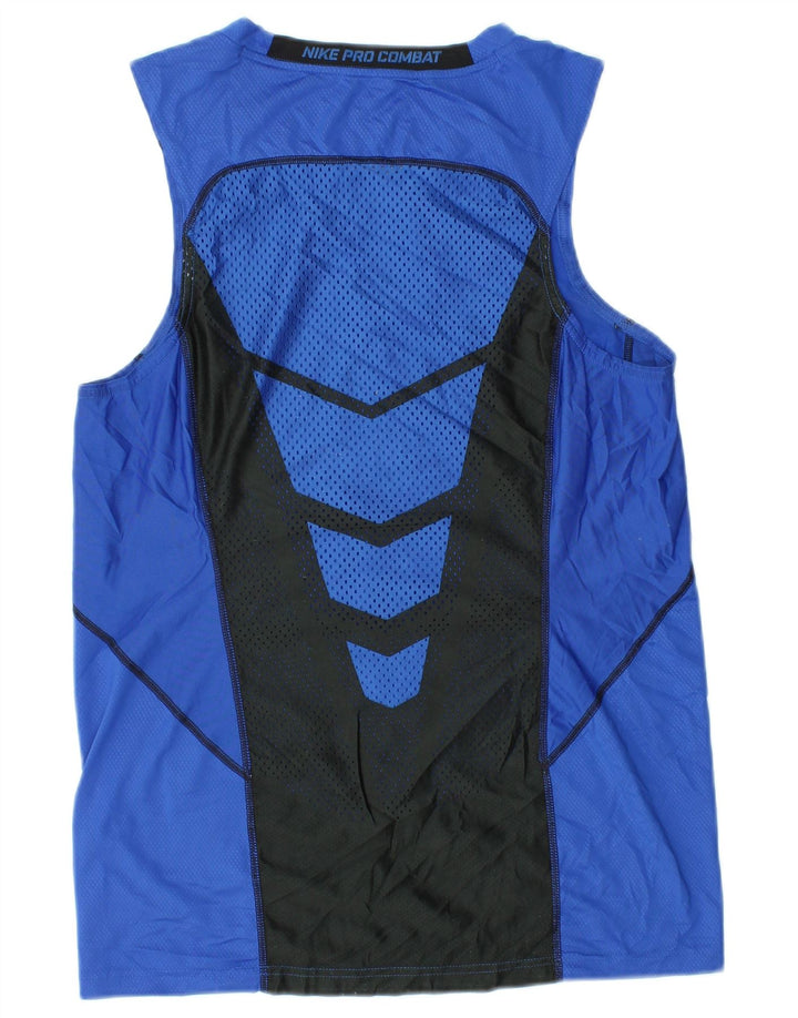 Nike Mens Graphic T-Shirt Top Medium Blue Colourblock Polyester