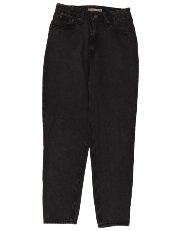 Levi's Womens Mom Tapered Jeans W26 L28 Grey Cotton 80s