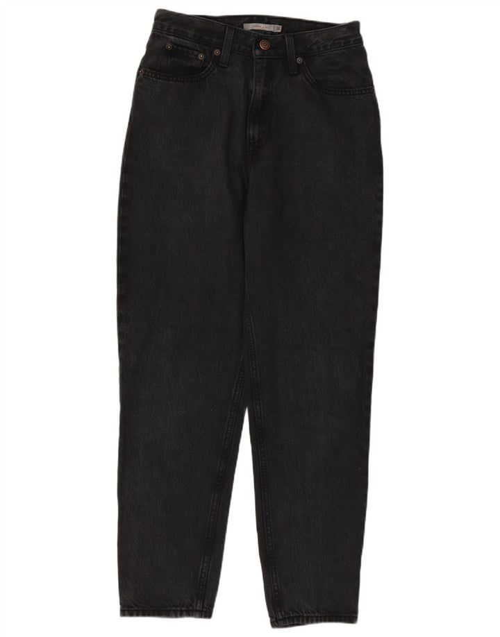 Levi's Womens Mom Tapered Jeans W26 L28 Grey Cotton 80s