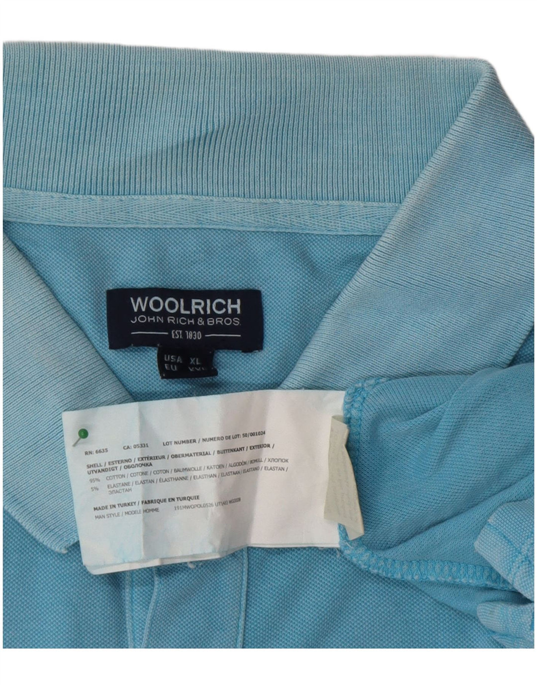 Woolrich Mens Polo Shirt 2XL Blue Cotton