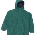 EDDIE BAUER Womens Oversized Hooded Rain Jacket UK 10 Small Green Nylon Vintage Eddie Bauer and Second-Hand Eddie Bauer from Messina Hembry 